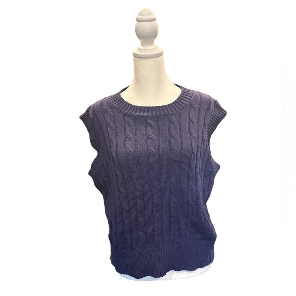 navy blue sweater vest